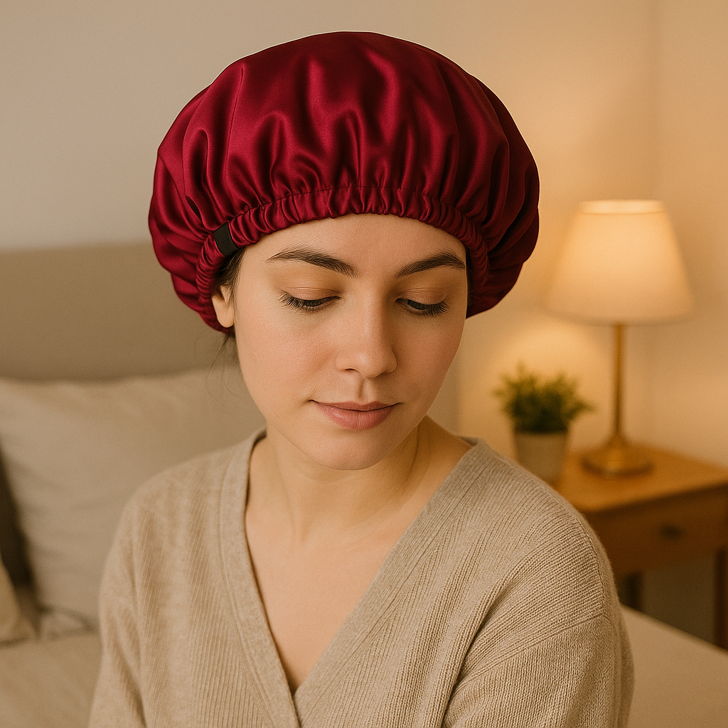 Bonnet en satin pour soin capillaire Muse sublime