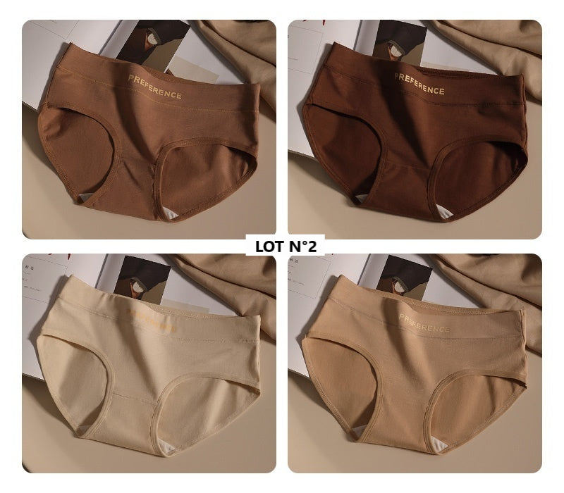 Lot de 4 culottes en coton de qualité Muse sublime