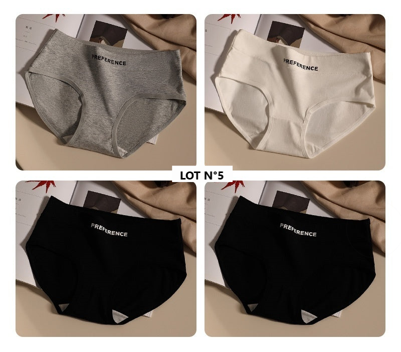 Lot de 4 culottes en coton de qualité Muse sublime