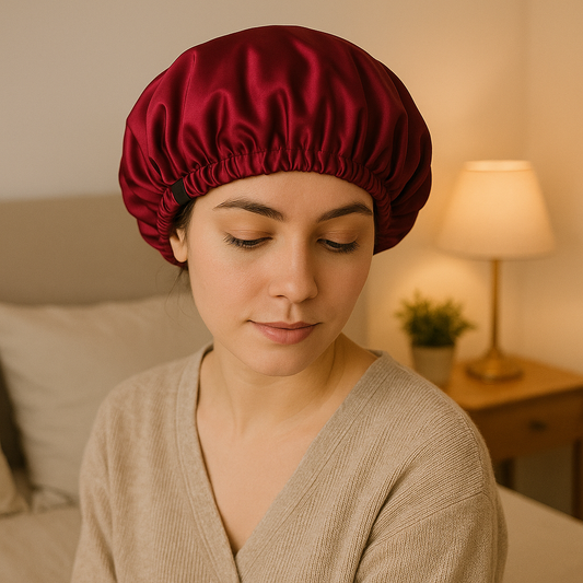 Bonnet en satin pour soin capillaire Muse sublime