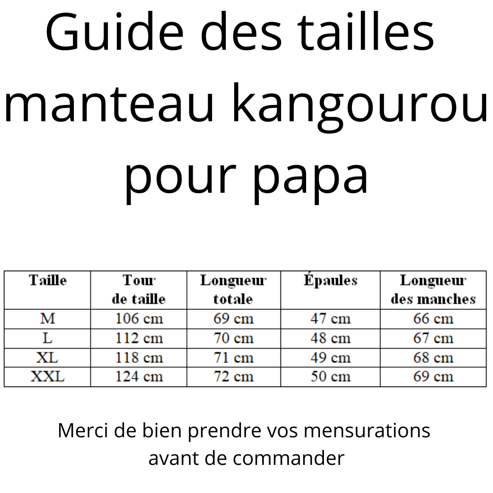 Veste kangourou pour papa MUSE SUBLIME